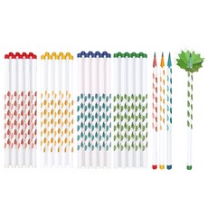 DADA 花三角鉛筆, 40個, 藍、綠、黃、紅