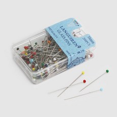 HAPPY BEARS 玻璃珠針 38mm 200入, 1個, 混色