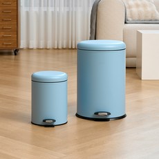 Modern House 彩色靜音腳踏式垃圾桶2件組, 天空藍