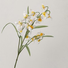 人造花 盛開蘭花 高級室內裝飾 BRP1401, 1個, 白色