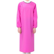 Yekyung 長袖聚氨酯防水圍裙, 霧面粉紅色(PO-0812), 1個