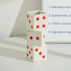 MarketA 骰子造型花瓶, 紅色