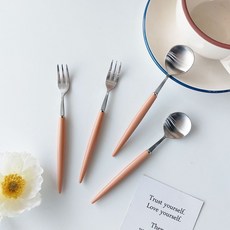 Bogen Eiffel 餐具套裝 銀色焦糖, 2p 茶匙 + 2p 茶叉, 1組