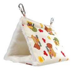 PET'S HANDLER 可懸掛鸚鵡三角帳篷屋 TR-05, 白色的, 1個