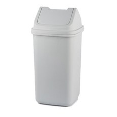 Buy goods 正方形搖蓋式垃圾桶 附蓋子 50L, 灰色