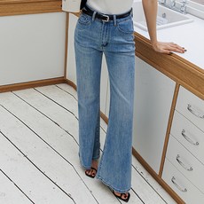 시크폭스 여성용 이클 캣브러쉬 워싱 부츠컷 데님팬츠 61DP1627