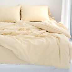 SCOHOME Happy系列素色被套, Happy Cream Yellow