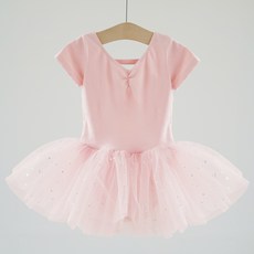 女童款極光珍珠芭蕾舞裙按扣型芭蕾舞衣