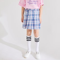 Individuel 女童用 Check Me 百褶迷你裙