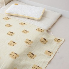 Chez bebe 幼兒用巨型棉雙層紗嬰兒毯 Shaggy, 黃色