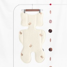 moms nature 100支棉絎縫嬰兒推車網眼內墊, 1個, 萊尼