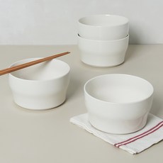 라운드앤플랫 로코리빙 미드라인 면기, 화이트, 화이트, 화이트, 화이트, 4개