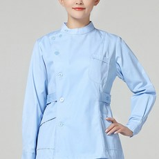 언헤브 심플 긴팔 깔끔한 간호사복 상의