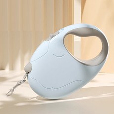레드퍼피 반려동물 반달 롱 자동리드줄, 파우더블루, 1개