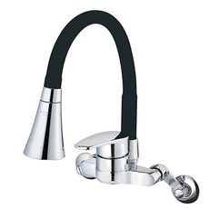 奧利維亞廚房鵝頸水槽水龍頭黑色, 1組