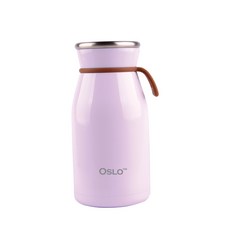OSLO 牛奶罐造型雙層不鏽鋼保溫瓶 350ml, 紫色, 1個