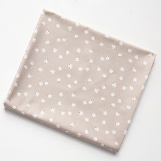 COTTONVILL 大韓紡織 20支棉平織雛菊絨球布料, 2個, 02 米色