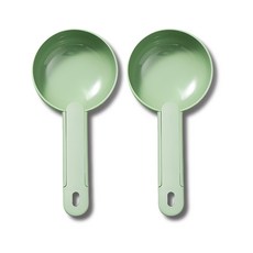 Itgom 簡約犬貓飼料勺, 2個, 綠色