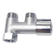 新多多小舖 開關型活動三通, 內徑1.2cm 兩分內牙 外徑2cm 四分外牙, 1個