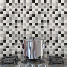 現代壁紙發泡壁紙 SBHDC-121, 瓷磚黑色