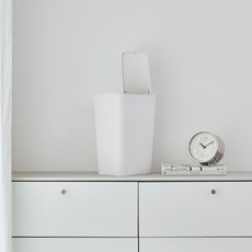 HANSSEM 扁平方形垃圾桶, 淺灰色