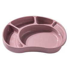 兒童粉彩矽膠餐盤, 粉色, 單品, 1入