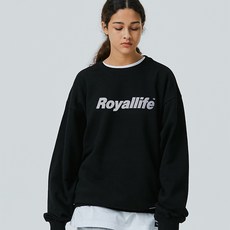 Royallife 남녀공용 오리지널 로고 기모 보온 맨투맨 RLCN500