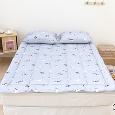 슈에뜨룸 통째로 빨아쓰는 침대 요토퍼 매트리스, 냥바냥 블루