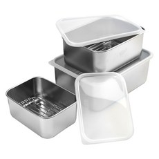 Kitchen9 304不鏽鋼加深調理盤3件組, 1組, 3件加深調理盤組
