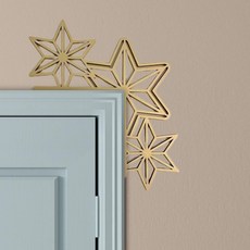 러블리팜 크리스마스 코너 포인트 장식 각진 코너에 어디든 연출, 1개, 골드스타