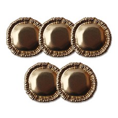 高級大衣開襟衫金屬鈕扣 Basis 23mm, 黑金色, 5個