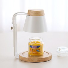 AIND ARBOL 木質融蠟燈定時款 + HARIBO 蠟燭 酸甜小罐套組 85g, 白色木質, 熱帶樂趣