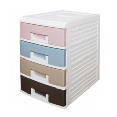 One Life粉彩抽屜盒 小, 混色, 4層