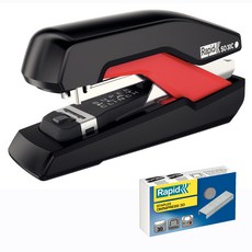 Rapid OMNIPRESS 完全平針訂書機 SO30c + OMNIPRESS 30, 黑色 + 紅色, 1套