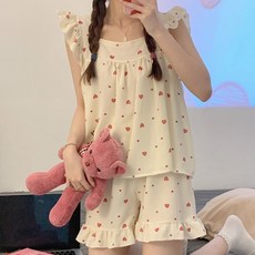 Aripple 女款夏季可愛睡衣上下套裝