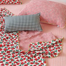 Nubile 四層紗番茄格紋四季毯