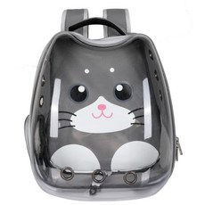 YOU&ME寵物太空船角色後背包, 灰色的
