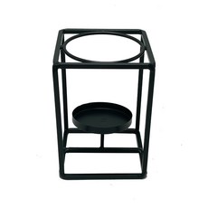 Lawyer 方形室內裝飾燭台 L, 黑色