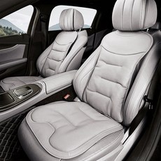 지엠지모터스 자동차 시트커버 리무진시트 비보스 엠보 등받이 + 방석 1인 세트, 1세트, 코튼베이지