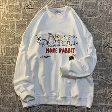 more rabbit 토끼 드로잉 임산부 루즈핏 맨투맨