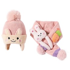 KIZTREE 孩童造型防寒耳罩帽+圍巾套組 DM-127