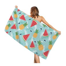 西瓜鳳梨插圖印花海灘巾 70 x 35 cm, 13, 1個