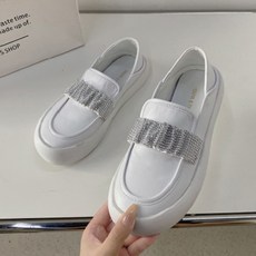 여성용 심플 주름장식 로퍼 단화 GH35_RD_697