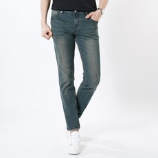 Untapped男款修身水洗彈性大尺碼牛仔褲