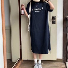 레몬소울 스태디 프린팅 반팔 원피스 빅사이즈 포함