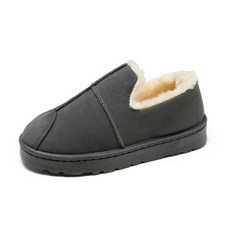 파라다이소 여성용 절개 디테일 따뜻하고 부드러운 미끄럼방지 어그 단화