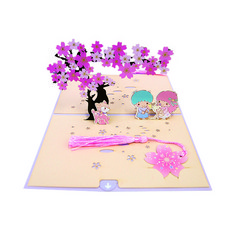 Leeum-Dream 小雙星櫻花觀賞立體立體彈出文具