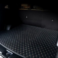 가온 퀼팅 가죽 트렁크매트 바닥형, 블랙베이지, 제네시스 GV70 5인승 2021년형