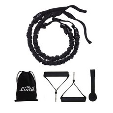 cima 健身彈力帶+引體向上引體向上輔助帶 VVI-210 3件組, 黑色的