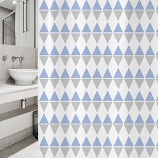 浴簾 SC146 1800*1880mm+不鏽鋼掛鉤 12入+白色窗簾桿組合, 1套